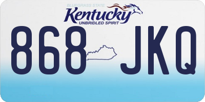 KY license plate 868JKQ
