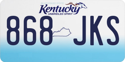 KY license plate 868JKS