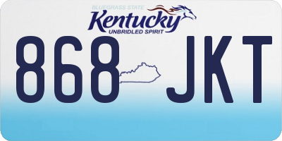 KY license plate 868JKT