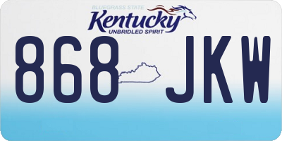 KY license plate 868JKW