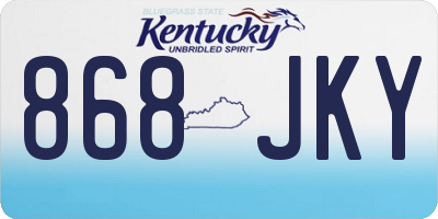 KY license plate 868JKY
