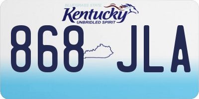 KY license plate 868JLA
