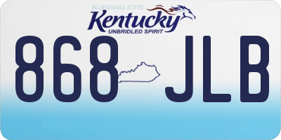 KY license plate 868JLB