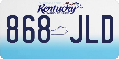 KY license plate 868JLD