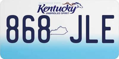 KY license plate 868JLE