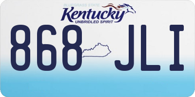 KY license plate 868JLI