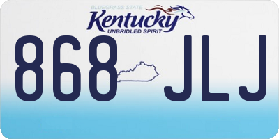 KY license plate 868JLJ