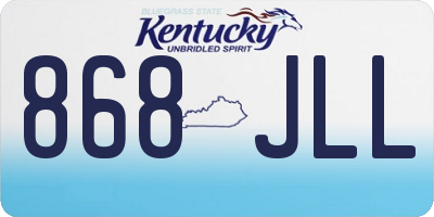 KY license plate 868JLL