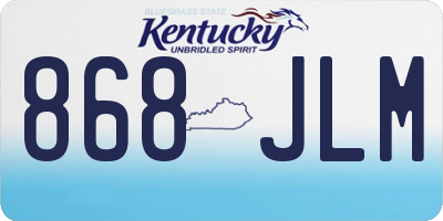 KY license plate 868JLM