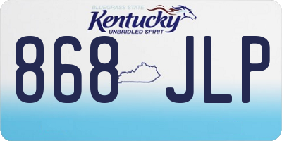 KY license plate 868JLP