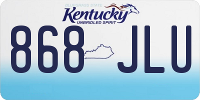KY license plate 868JLU