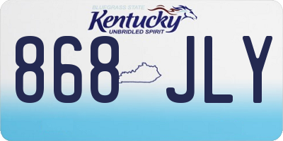 KY license plate 868JLY