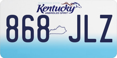 KY license plate 868JLZ