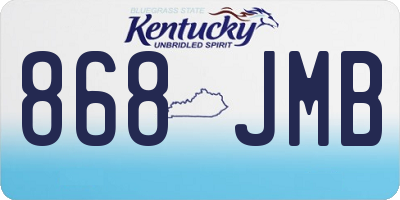 KY license plate 868JMB