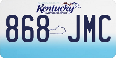 KY license plate 868JMC