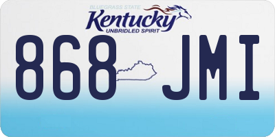 KY license plate 868JMI