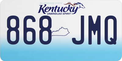 KY license plate 868JMQ