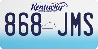 KY license plate 868JMS