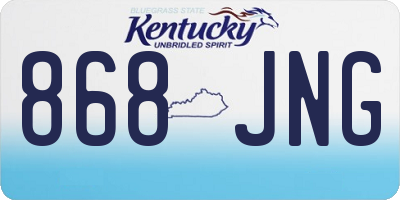 KY license plate 868JNG