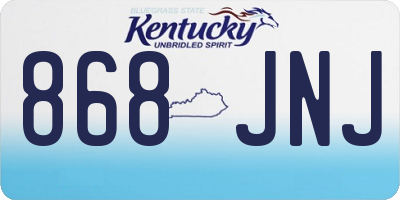 KY license plate 868JNJ