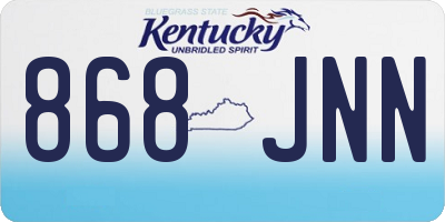 KY license plate 868JNN