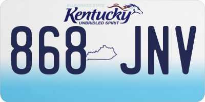 KY license plate 868JNV