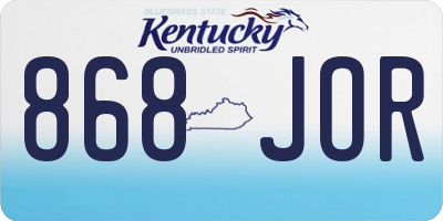KY license plate 868JOR
