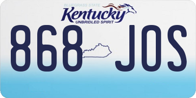 KY license plate 868JOS