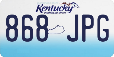 KY license plate 868JPG