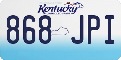 KY license plate 868JPI