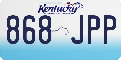 KY license plate 868JPP