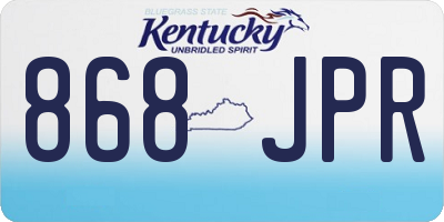 KY license plate 868JPR