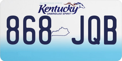 KY license plate 868JQB