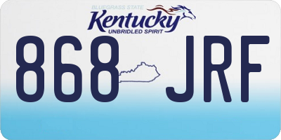 KY license plate 868JRF