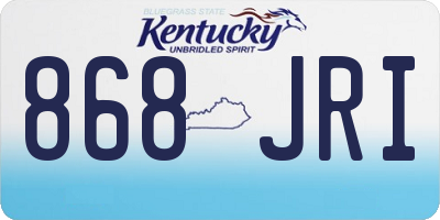 KY license plate 868JRI