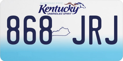 KY license plate 868JRJ