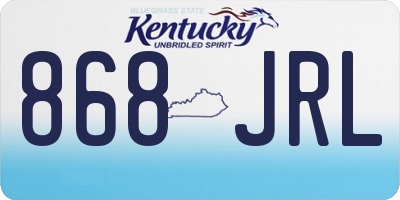KY license plate 868JRL