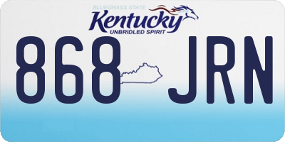 KY license plate 868JRN