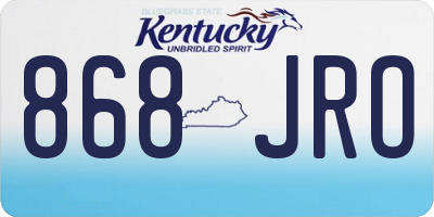 KY license plate 868JRO