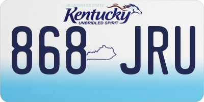 KY license plate 868JRU