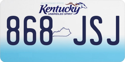 KY license plate 868JSJ