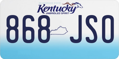 KY license plate 868JSO
