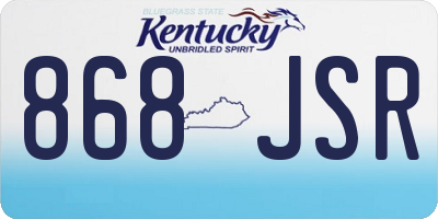 KY license plate 868JSR
