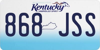 KY license plate 868JSS