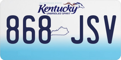 KY license plate 868JSV