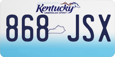 KY license plate 868JSX