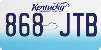 KY license plate 868JTB