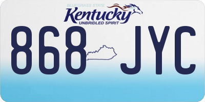 KY license plate 868JYC