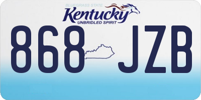 KY license plate 868JZB