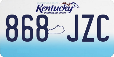 KY license plate 868JZC